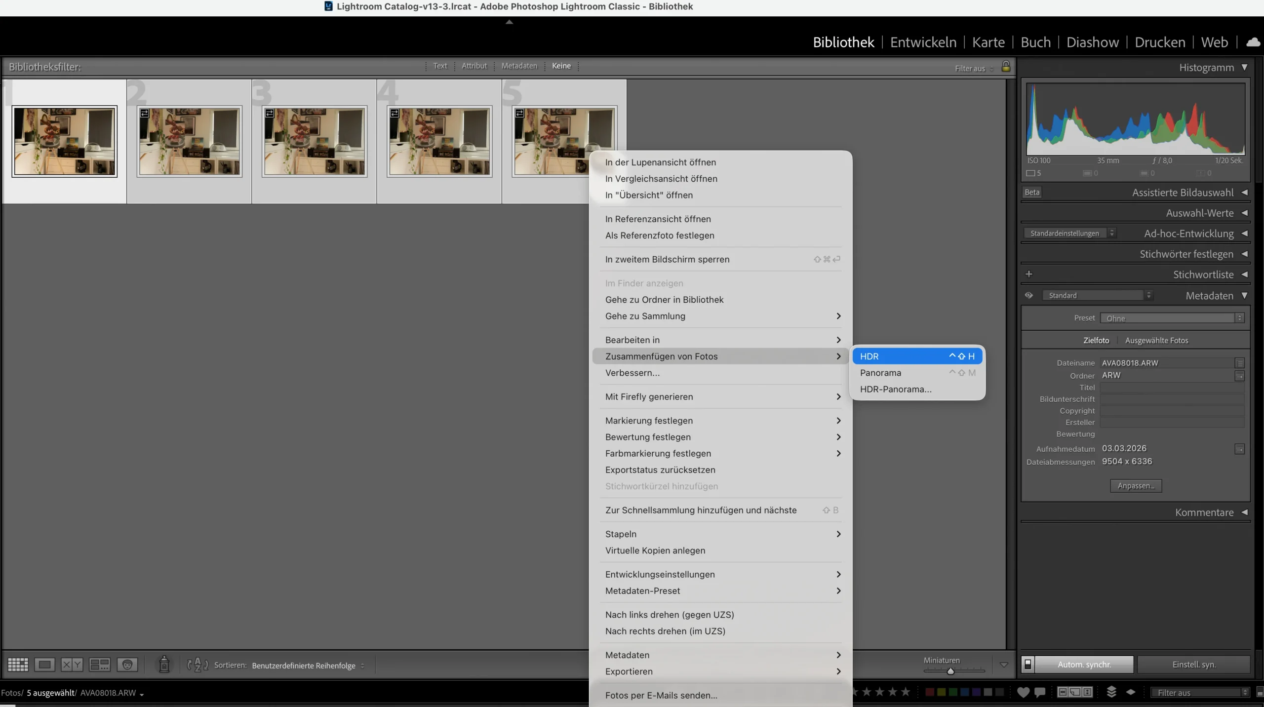 HDR Fotos mit Bildfolgemodus erstellen_Zusammenfügen HDR HDR Fotos mit Bildfolgemodus erstellen